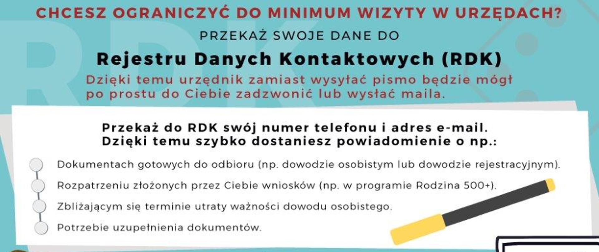Ulotka Rejestr Danych Kontaktowych