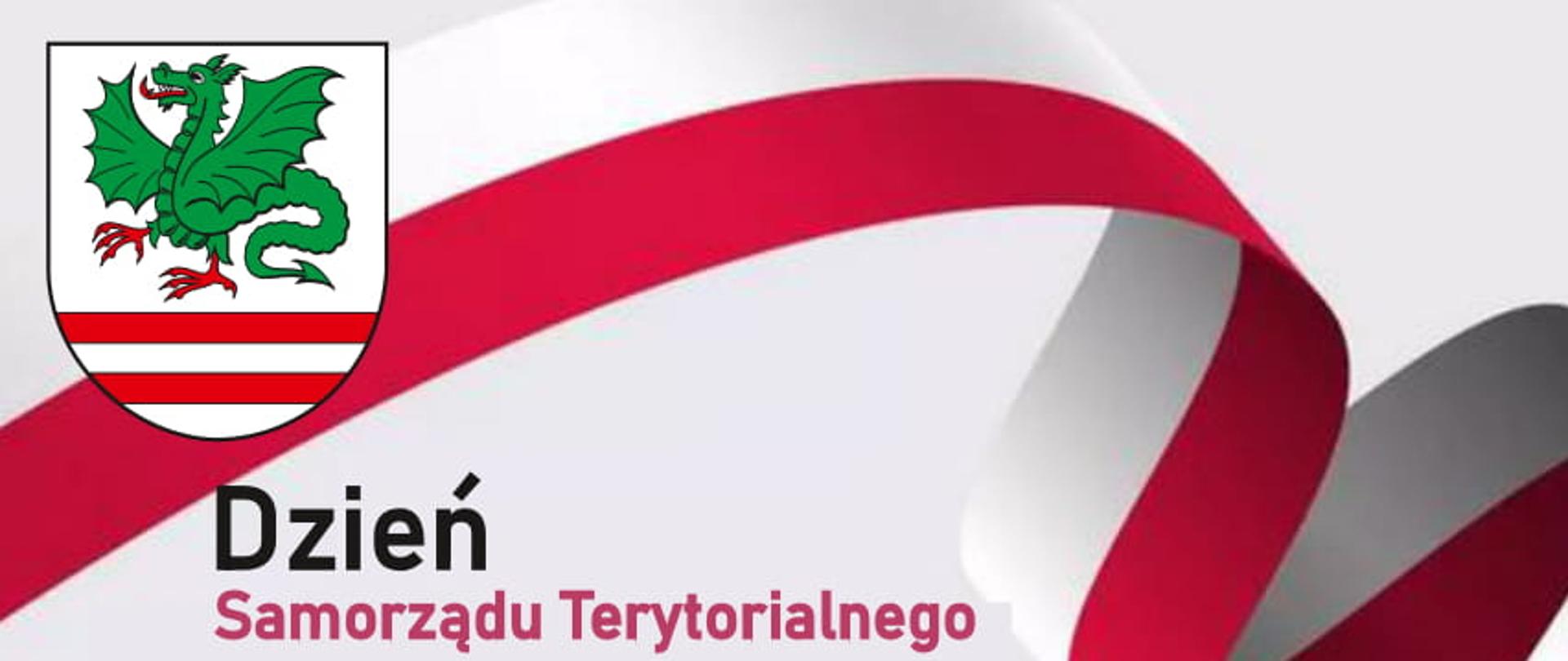 Dzień Samorządowca na tle flagi biało - czerwonej