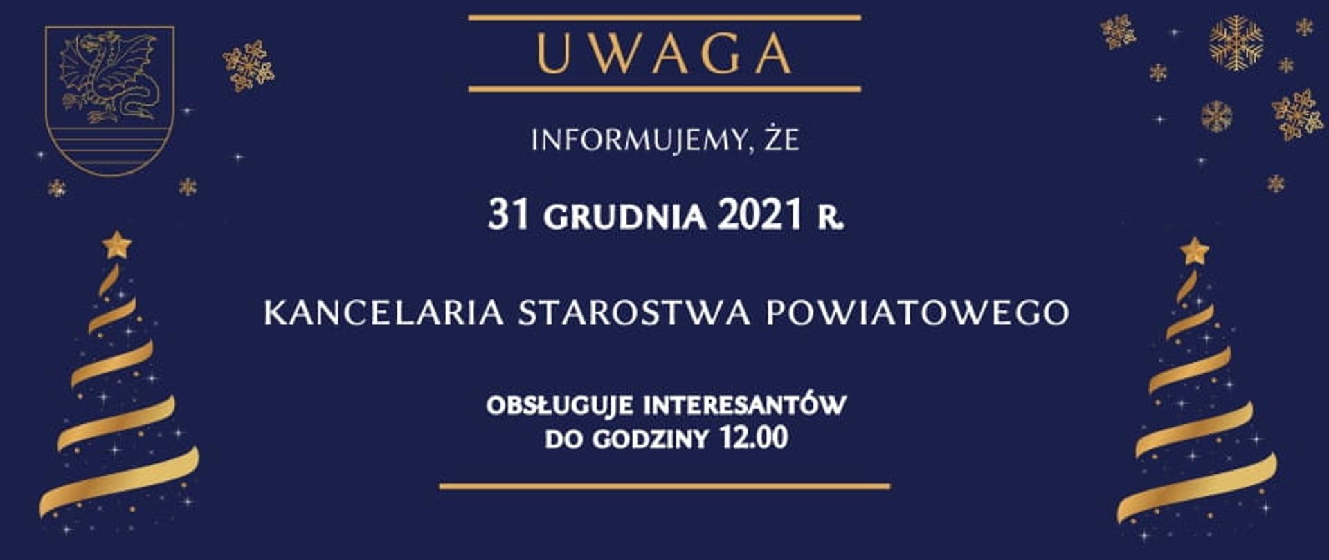 Informacja - obsługa interesantów w Kancelarii Starostwa Powiatowego w Garwolinie 
