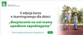 Po raz piąty Kasa Rolniczego Ubezpieczenia Społecznego zaprasza dzieci rolników do udziału w kursie e-learningowym pt. „Bezpiecznie na wsi mamy – upadkom zapobiegamy”.