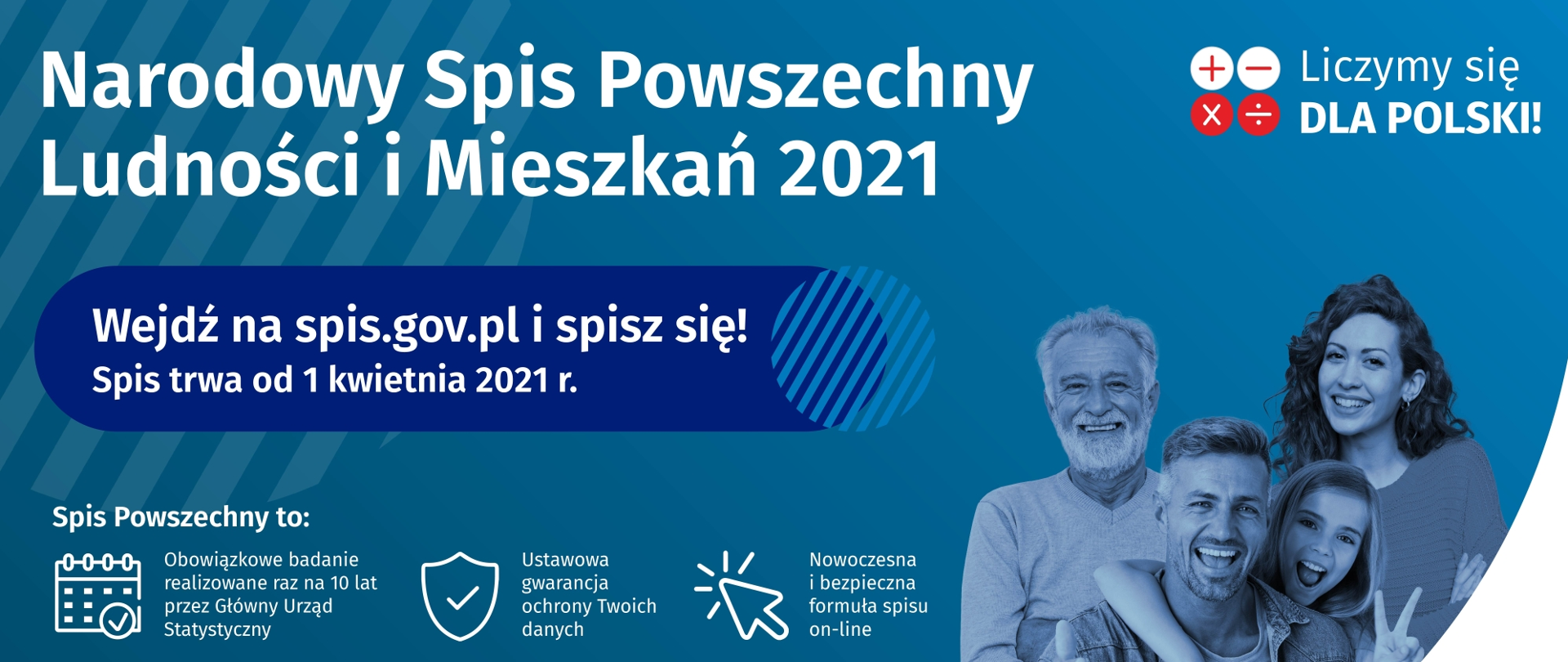 Wejdź na stronę spis .gov.pl i spisz się! Spis trwa od 1 kwietnia 2021 r.