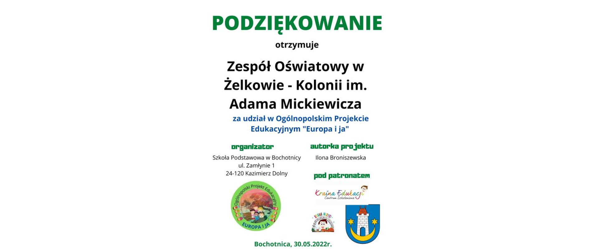 podziękowanie