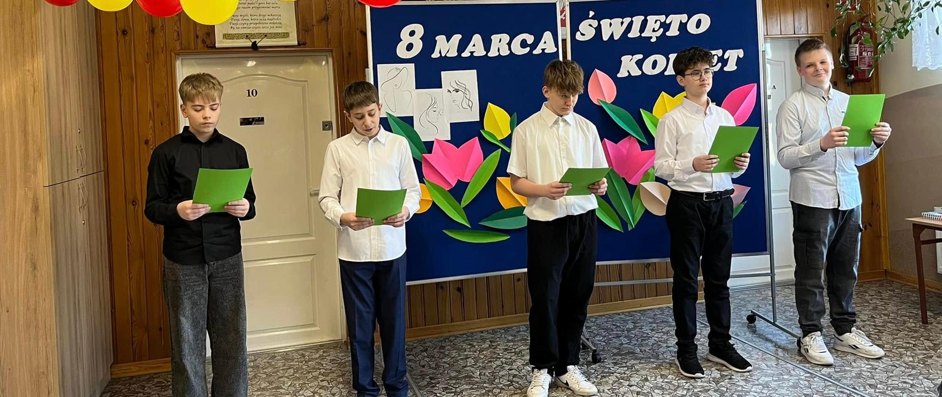 Dzień Kobiet w Szkole Podstawowej im. Jana Pawła II w Żarnowie
