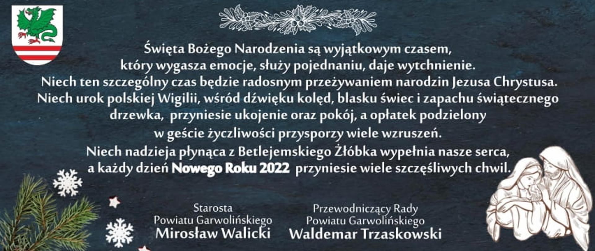 Życzenia świąteczne dla Mieszkańców Powiatu Garwolińskiego