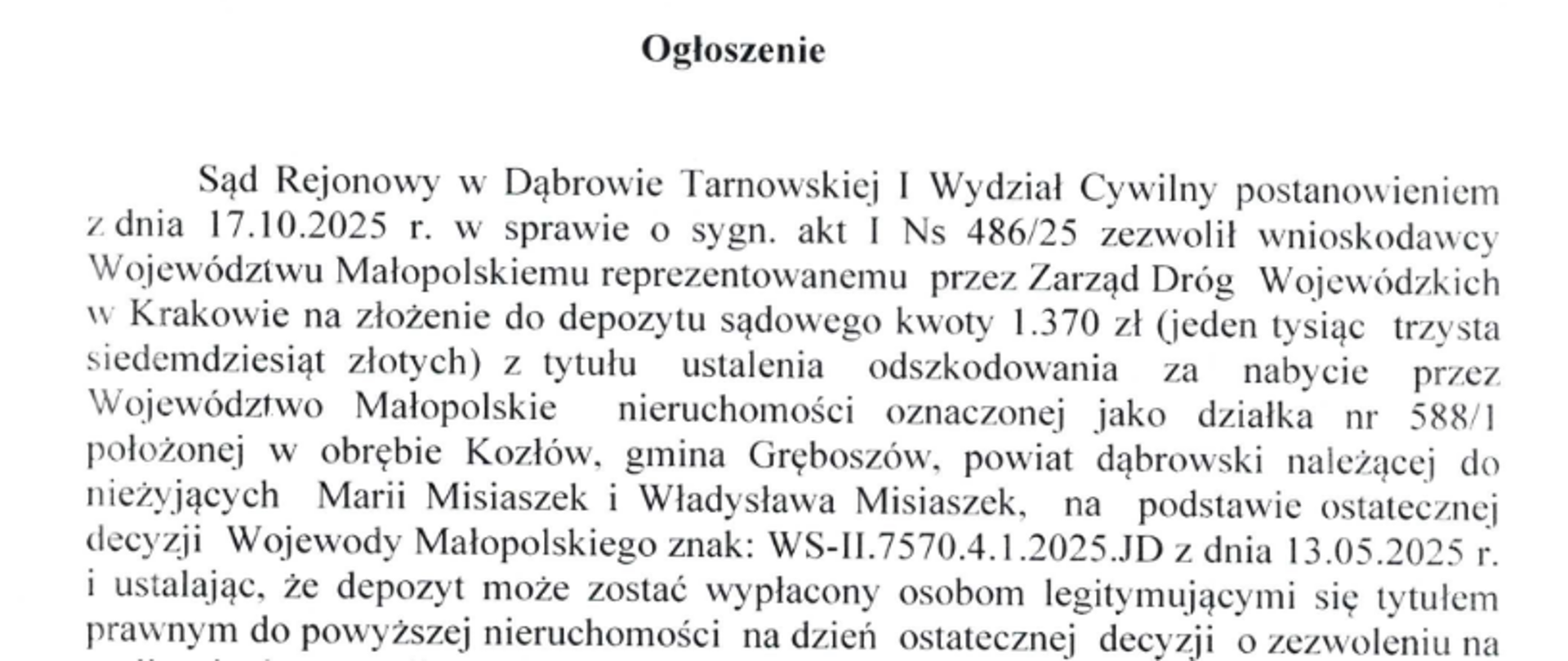 skan ogłoszenia