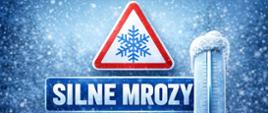Grafika informująca o silnych mrozach