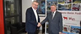 Wójt Gminy Brańsk z Burmistrzem Miasta Bielsk Podlask