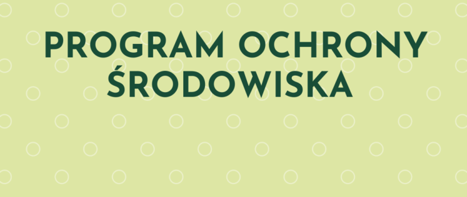 Program Ochrony Środowiska 