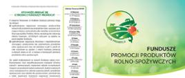 Ulotka informacyjna- Fundusz Promocji Produktów Rolno-Spożywczych