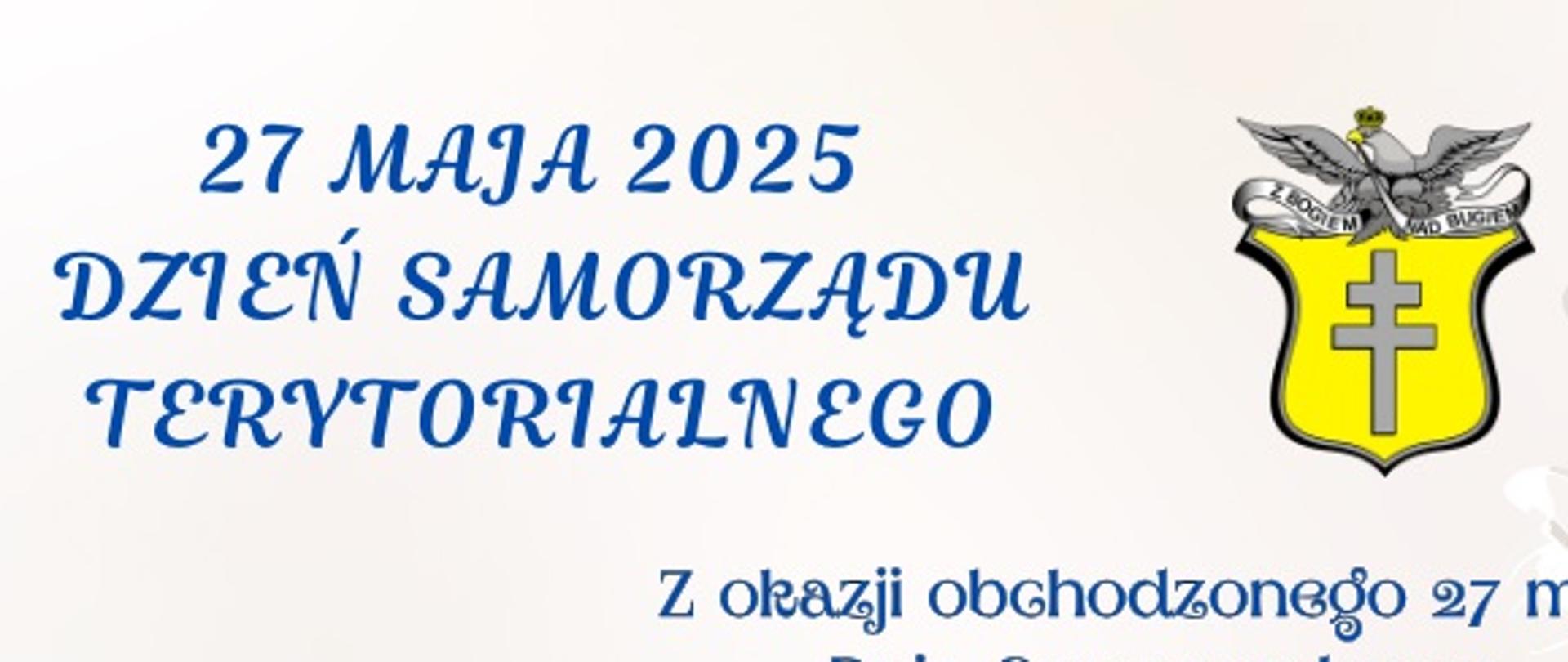 27 maja 2025 Dzień Samorządu Terytorialnego. Z okazji obchodzonego 27 maja Dnia Samorządowca pracownikom wszystkich szczebli administracji samorządowej oraz jednostek samorządowych składamy najserdeczniejsze życzenia wielu sukcesów zawodowych, satysfakcji z realizacji zadań podejmowanych dla dobra społeczności lokalnej. Życzymy aby podejmowany trud był zauważony i doceniony przez całą wspólnotę samorządową. Przewodnicząca Rady Gminy- Barbara Roszuk, Wójt Gminy Korczew- Sławomir Wasilczuk