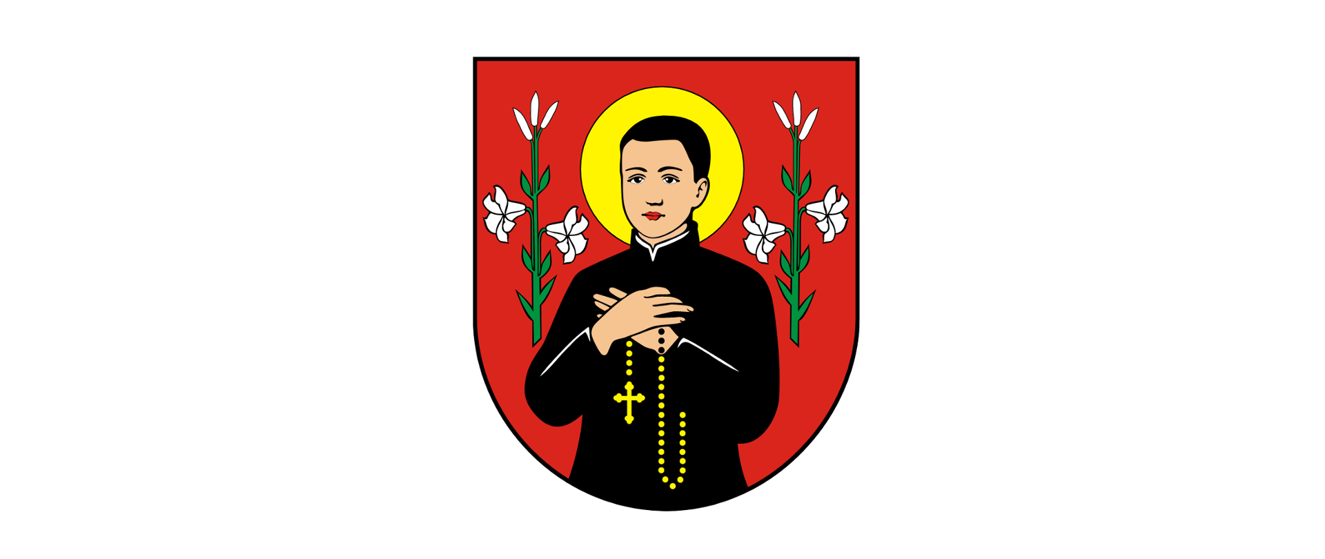 Herb gminy Czernice Borowe przedstawia w polu czerwonym postać Świętego Stanisława Kostki w sutannie czarnej, zwróconą lekko w prawą stronę, z rękoma złożonymi na piersi. Przez lewą dłoń przewieszony jest różaniec złoty z widocznym krzyżem. Wokół głowy nimb pełny, złoty. Po obydwu stronach postaci znajdują się białe lilie na łodygach w naturalnej barwie zieleni. 
