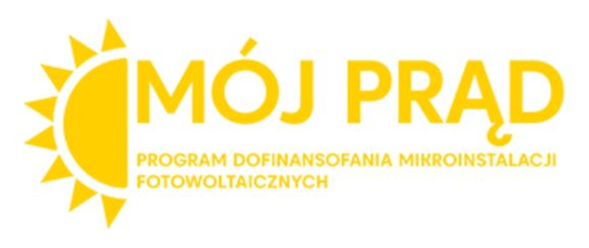 Logo programu "Mój Prąd" Program dofinansowania mikroinstalacji fotowoltaicznych