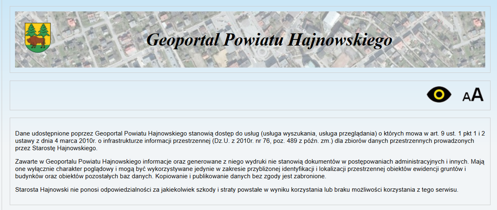 Zrzut ekranu - Geoportal