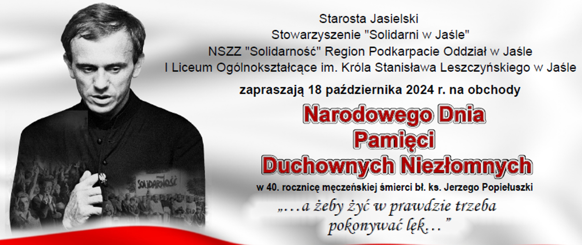 Plakat - Obchody Narodowego Dnia Pamięci Duchownych Niezłomnych