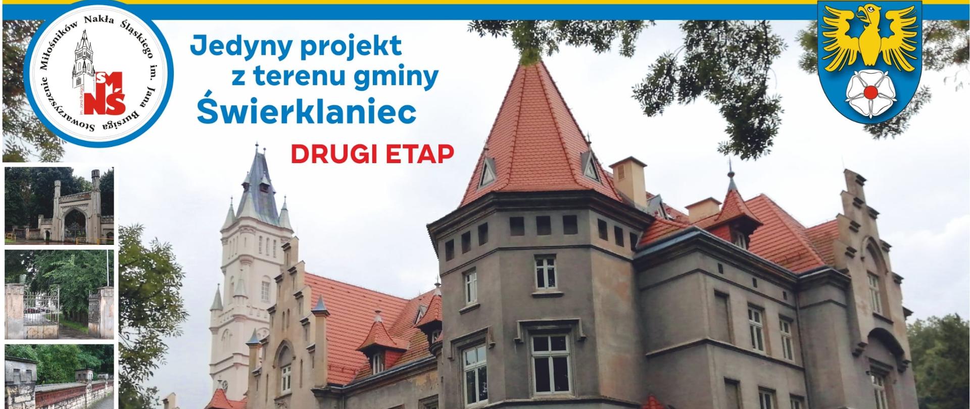 Baner głosownie - zdjęcie Pałacu w Nakle Śląskim z lotu ptaka. Tekst w treści arytkułu