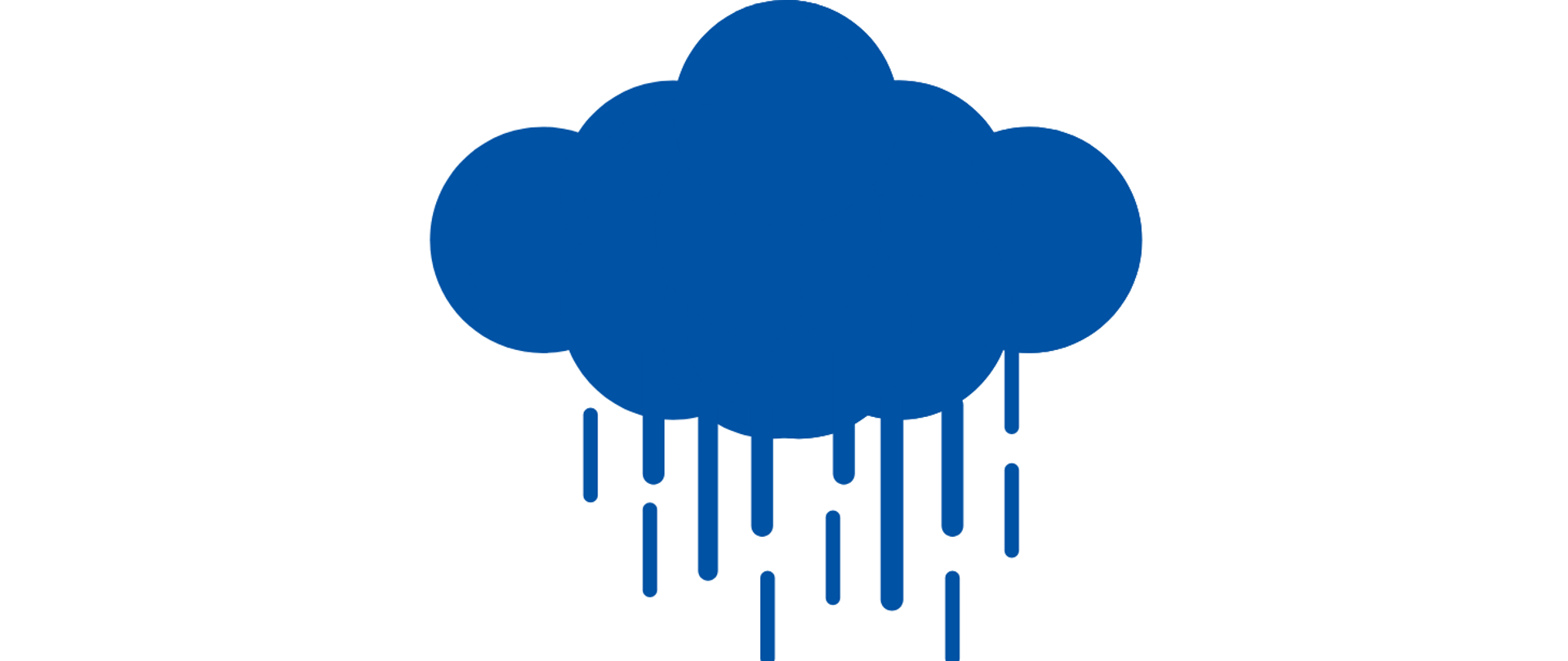 Niebieska ikona chmury z deszczem