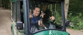 Na trasie - uczestniczka rajdu w melexie Białowieskiego Parku Narodowego