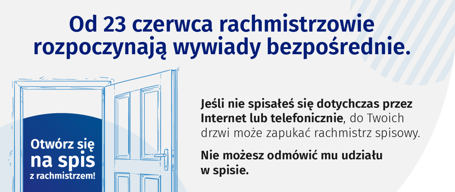 Baner promujący udział w Spisie Powszechnym Ludności i Mieszkań 2021