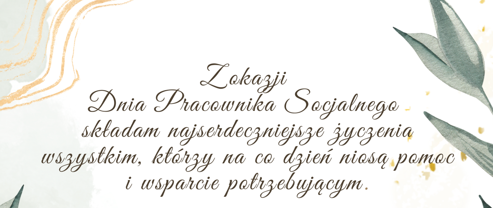 Życzenia z okazji Pracownika Socjalnego
