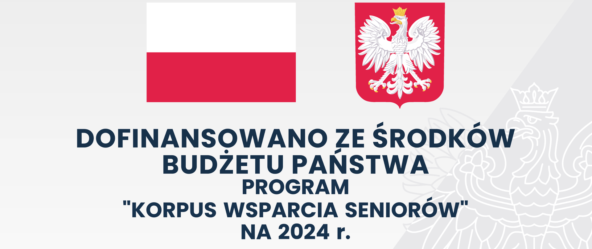 Plakat informacyjny programu „Korpus Wsparcia Seniorów” na rok 2024