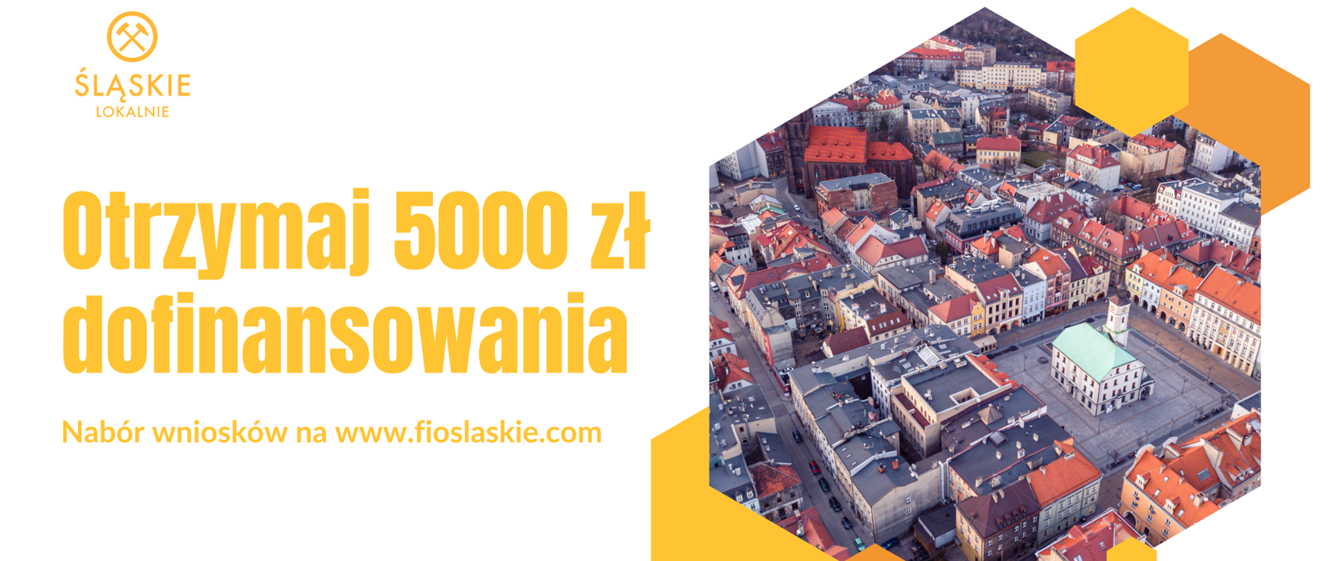 Nabór wniosków na www.fioslaskie.pl - zdjęcie miasta z drona