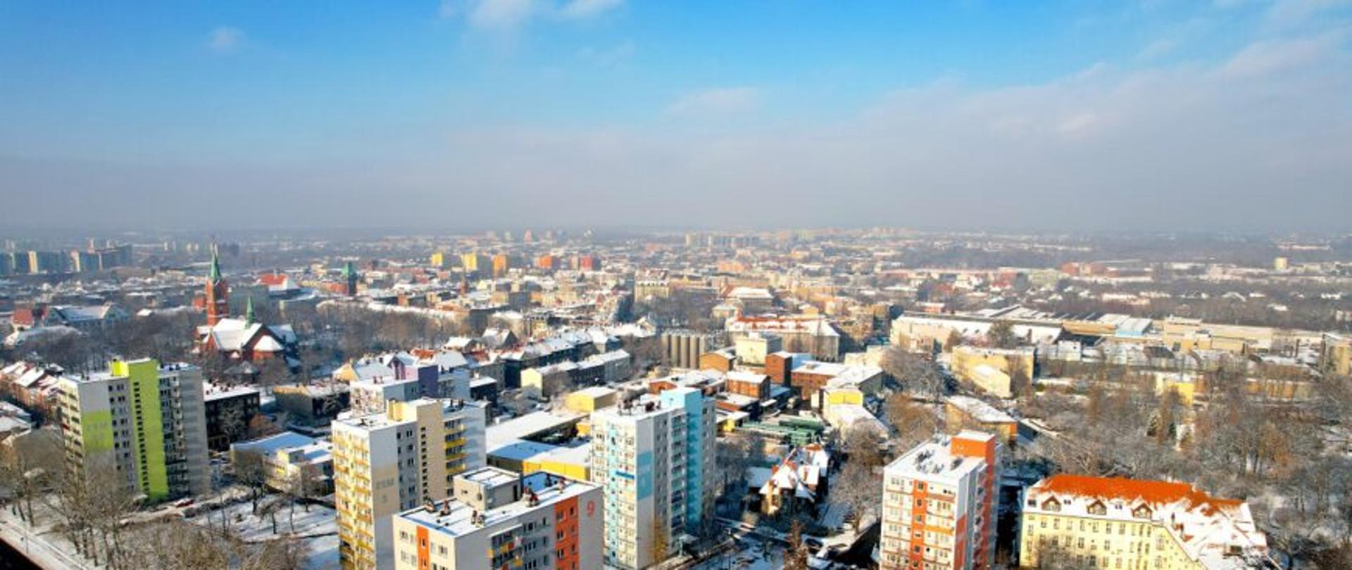 Zimowe Zabrze z drona