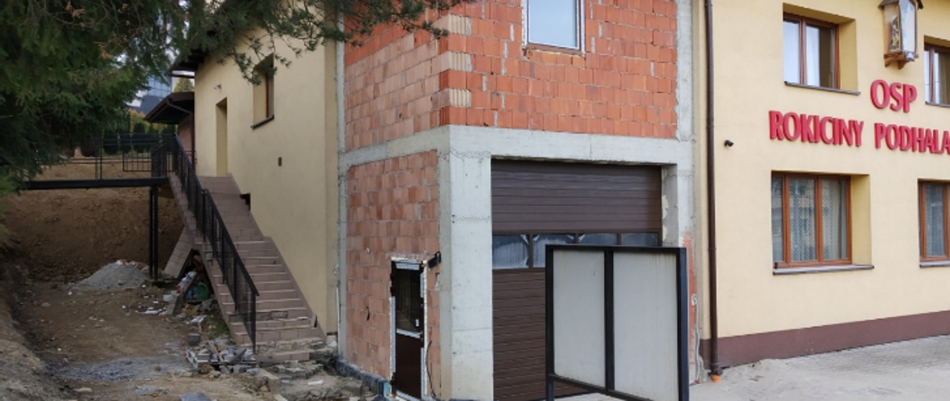 Modernizacja remizy OSP w Rokicinach Podhalańskich etap I- dobudowa budynku OSP
