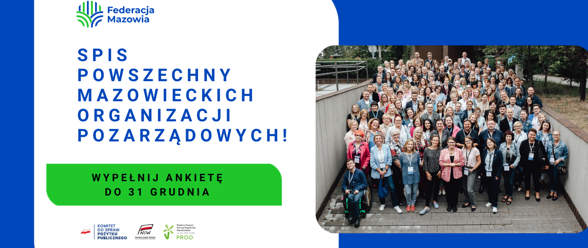 NGO, weź udział w spisie powszechnym mazowieckich organizacji 