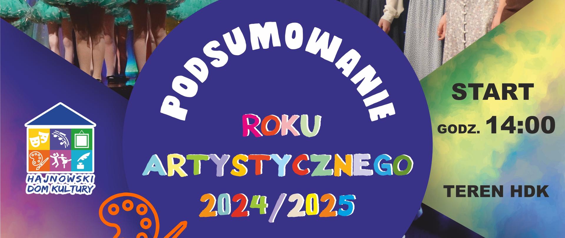 Na tle kolażu zdjęć, prezentujących młodych artystów na scenie, umieszczono informacje o wydarzeniu (zawarte w artykule)