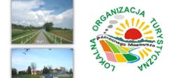 Grafika promująca przystąpienie Powiatu Przasnyskiego do Lokalnej Organizacji Turystycznej Północnego Mazowsza. Po lewej w pionie trzy zdjęcia przedstawiające walory turystyczne Powiatu Przasnyskiego, po prawej od góry: logo Lokalnej Organizacji Turystycznej Północnego Mazowsza, herb Powiatu Przasnyskiego.