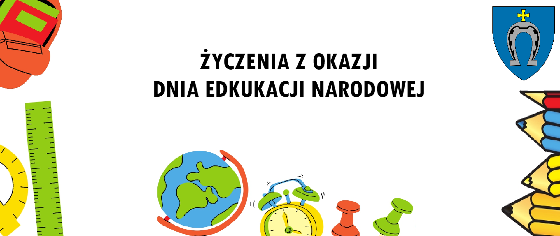 Baner życzenia z okazji dnia edukacji narodowej