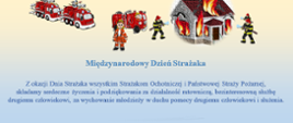 Zdjęcie przedstawia życzenia z okazji Międzynarodowego Dnia Strażaka.