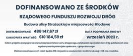 Budowa ulicy Strażackiej w miejscowości Kłodawa