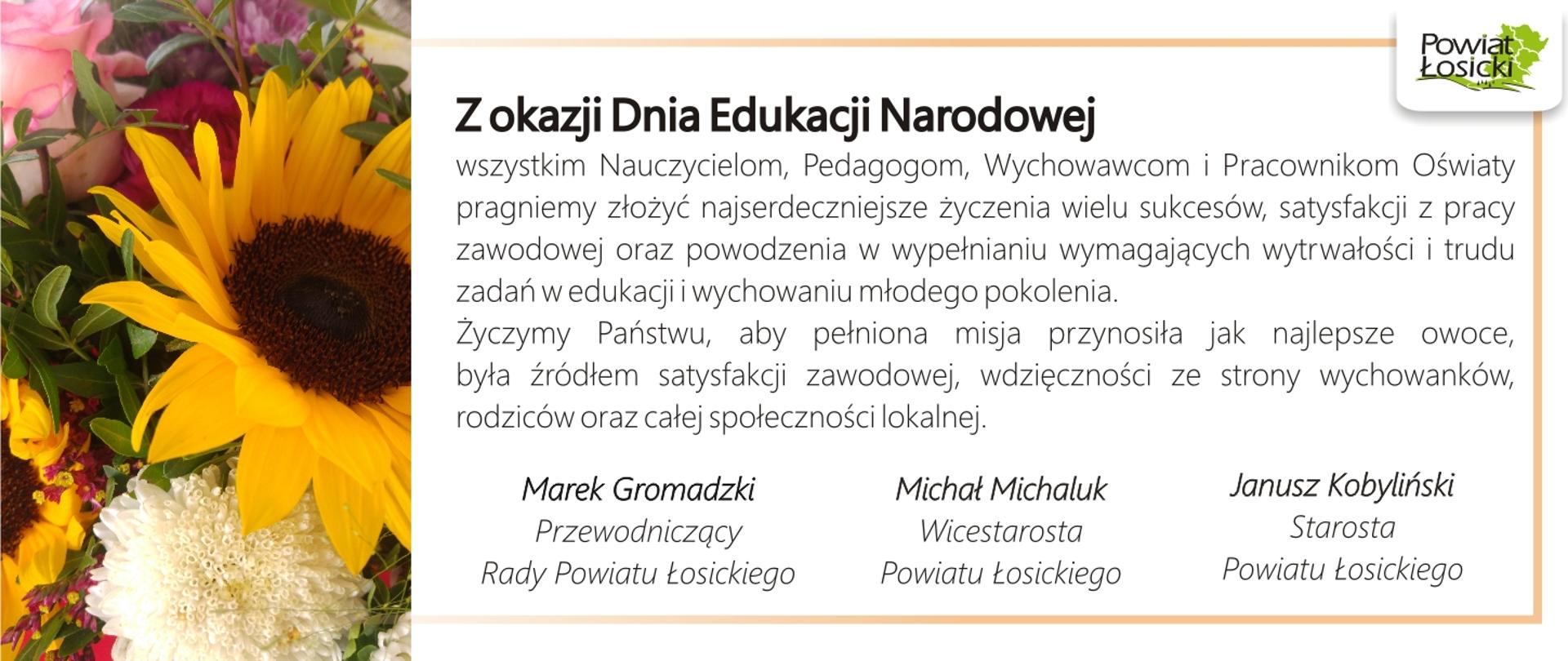 Życzenia z okazji Dnia Edukacji Narodowej