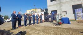 Uroczystość wmurowania kamienia węgielnego pod budowę pawilonu penitencjalnego
