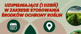 
MAZOWIECKI OŚRODEK
DORADZTWA ROLNICZEGO W WARSZAWIE ODDZIAŁ W SIEDLCACH
POWIATOWY ZESPÓŁ DORADZTWA ROLNICZEGO W SIEDLCACH
ZAPRASZAJĄ NA SZKOLENIE:
UZUPEŁNIAJĄCE (1 DZIEŃ)
W ZAKRESIE STOSOWANIA ŚRODKÓW OCHRONY ROŚLIN
15.01.2024
ŚRODA
GODZ. 08.30
Miejsko-Gminny Ośrodek Kultury
w Mordach
ul. Parkowa 9
KOSZT SZKOLENIA 140 ZŁ
ORGANIZATOR - Marzena Cmoch
WYKŁADOWCA - Krzysztof Rzewuski
ZAPISY TELEFONICZNE
723 436 392