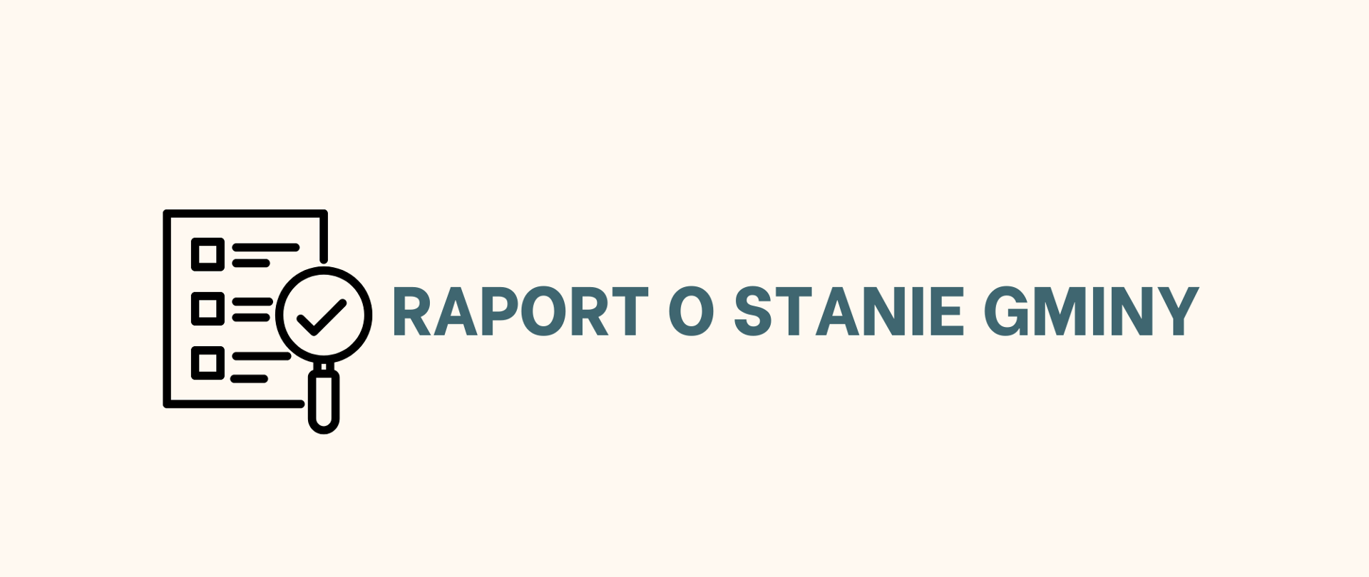 RAPORT O STANIE GMINY