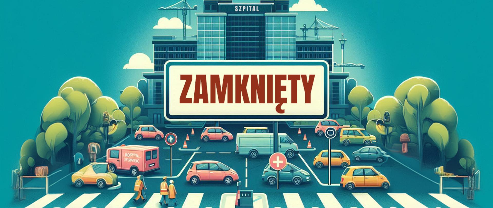 zamknięty parking szpital