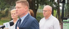 Przy głosie Wicemarszałek Marek Malinowski - konferencja inaugurująca otwarcie linii 
