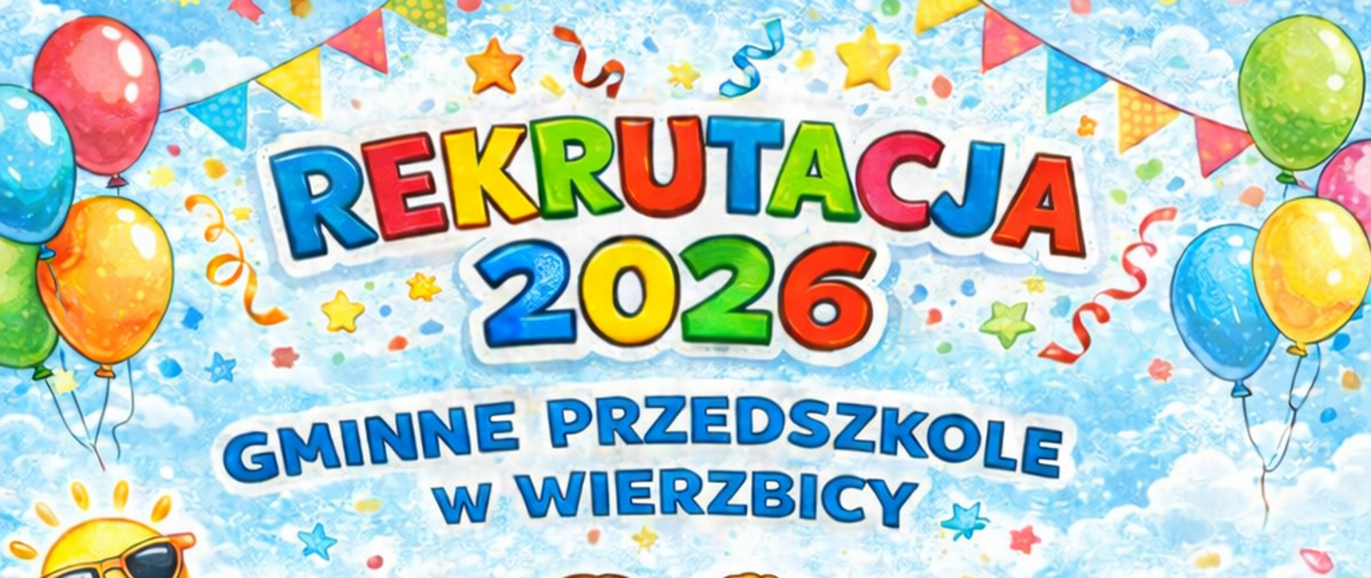 plakat informacyjny dotyczący rekrutacji do Gminnego Przedszkola w Wierzbicy