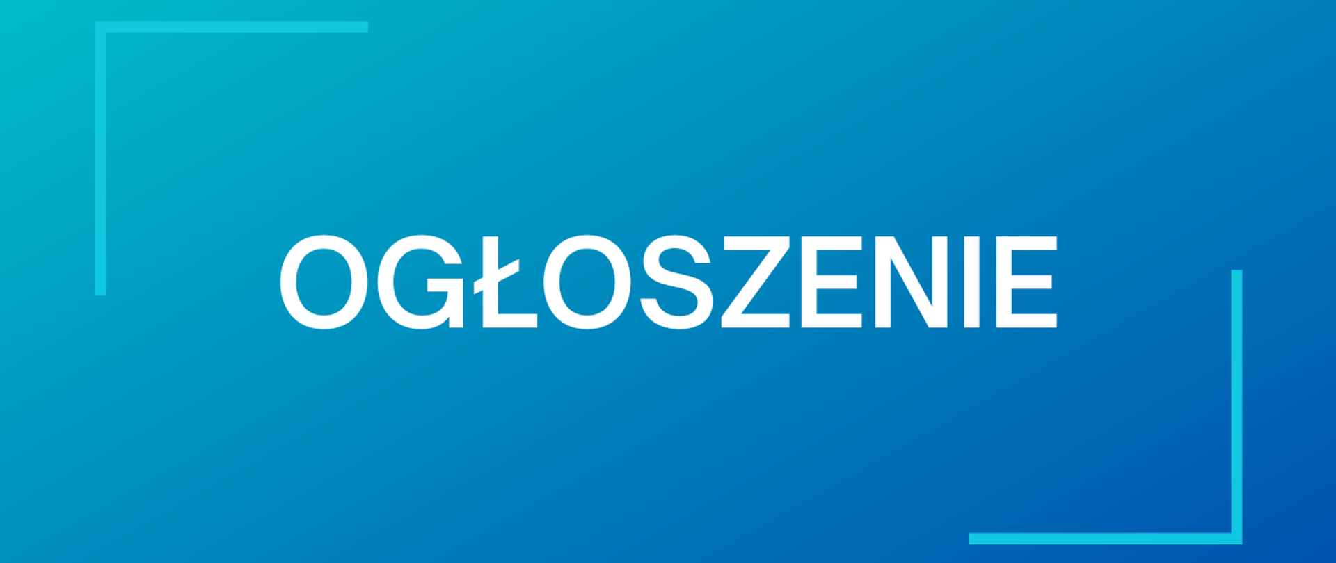 ogłoszenie