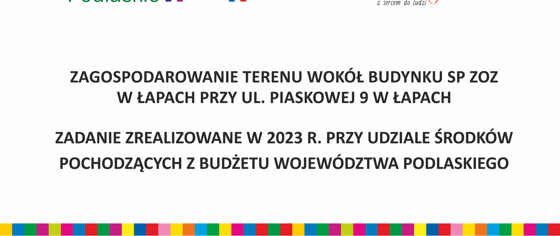 Tabliczka z informacją o dofinansowaniu - w treści artykułu