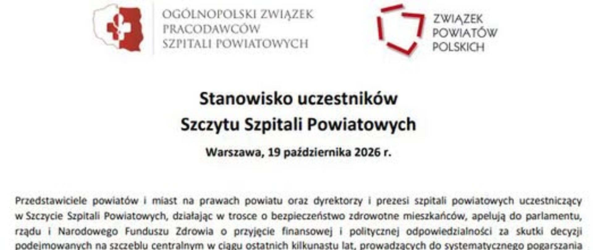 Stanowisko uczestników 