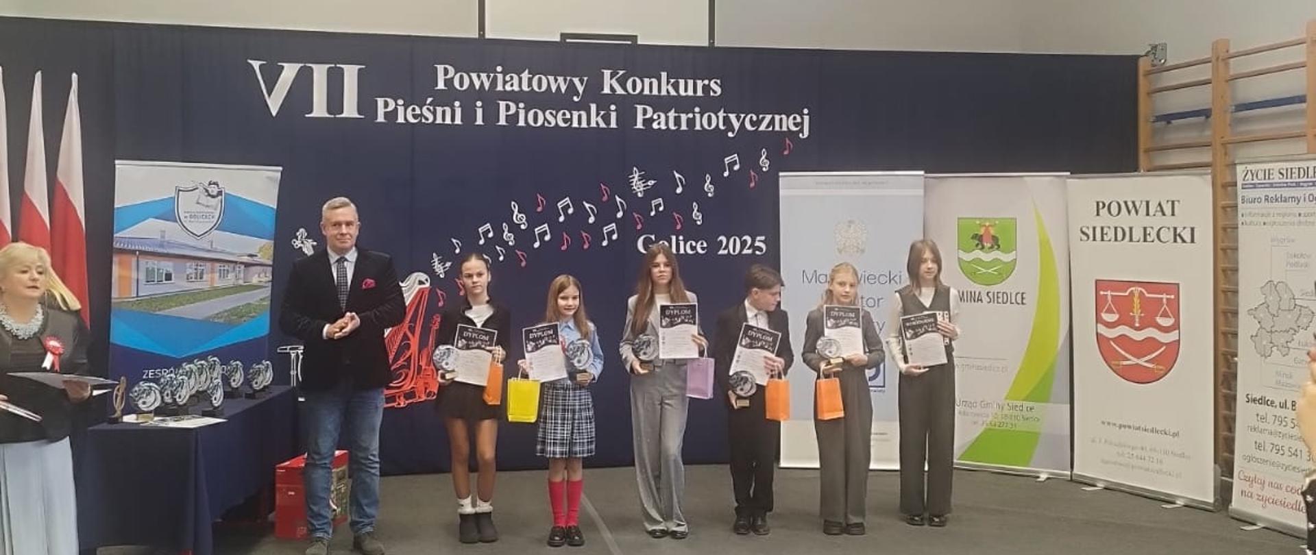 Finał VII Powiatowego Konkursu Pieśni i Piosenki Patriotycznej w Zespole Oświatowym w Golicach
