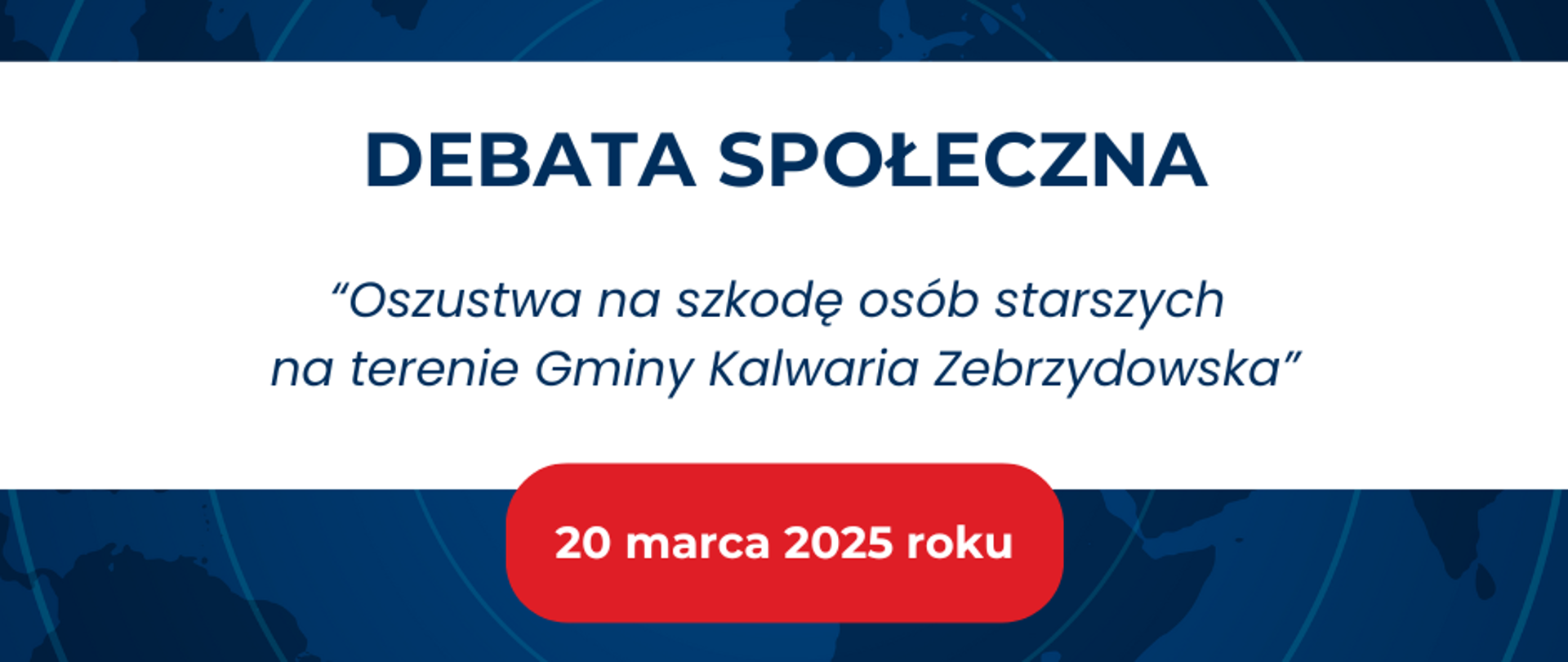 Komisariat Policji w Kalwarii Zebrzydowskiej zaprasza na debatę społeczną