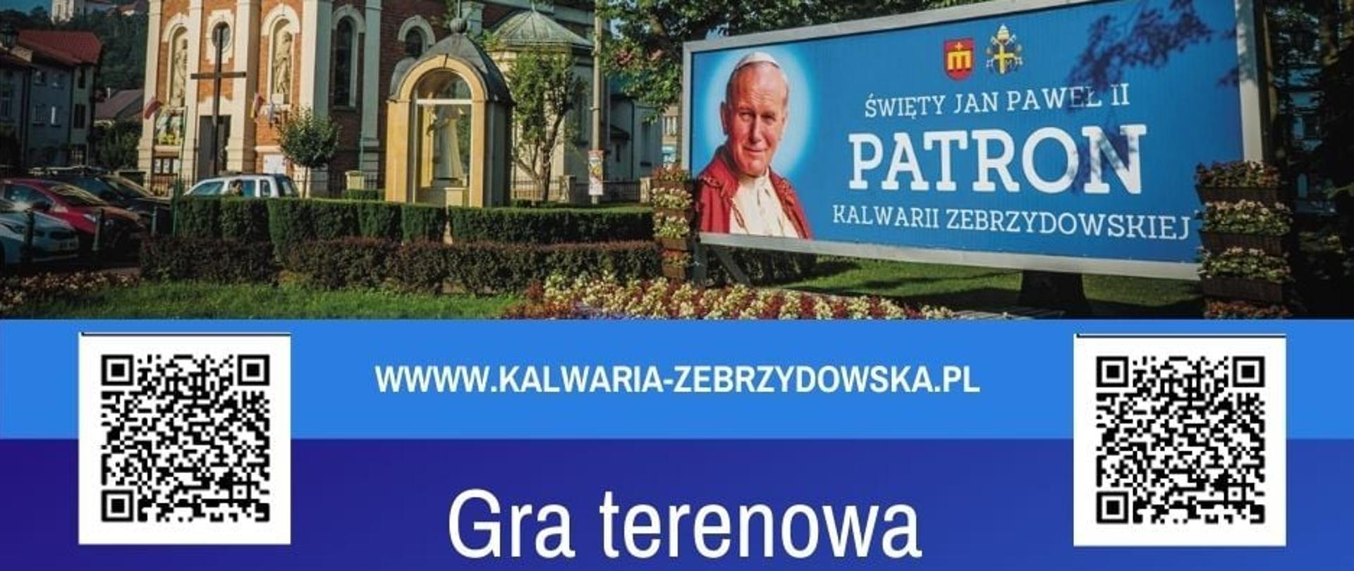 Plakat - Gra terenowa "Śladami Jana Pawła II"