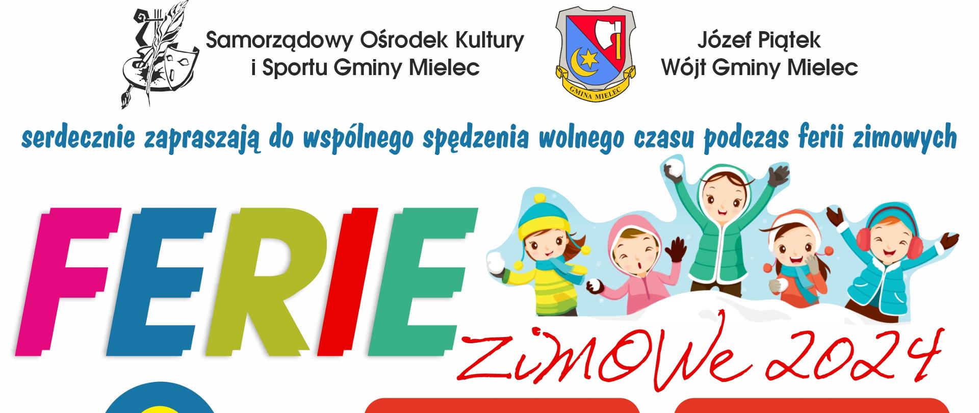 Plakat dotyczący ferii zimowych