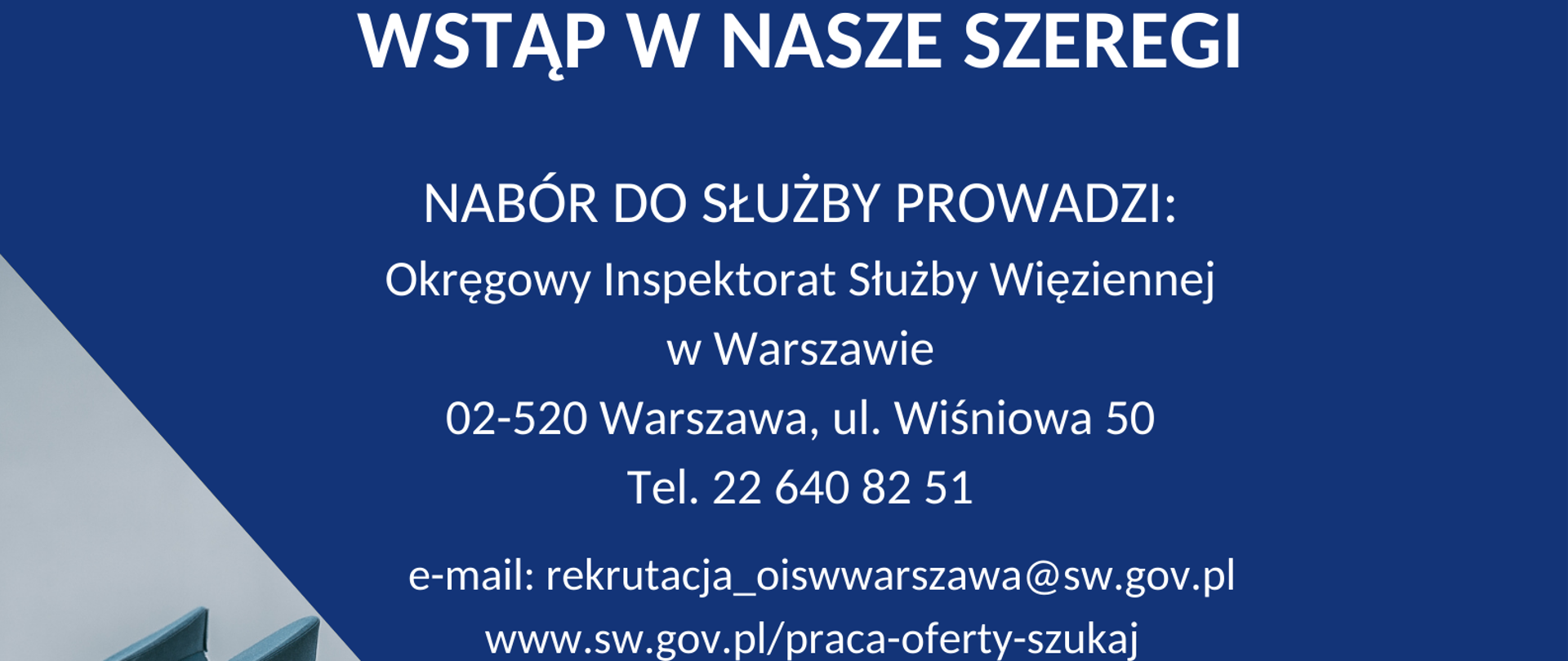 Plakat Wstąp w nasze szeregi - Służba Więzienna
