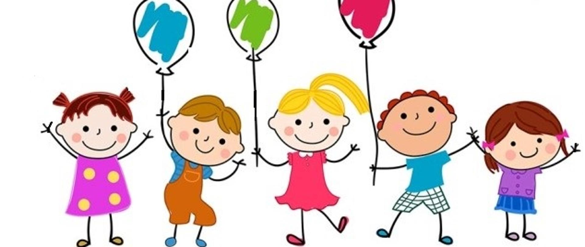 dzieci z balonami