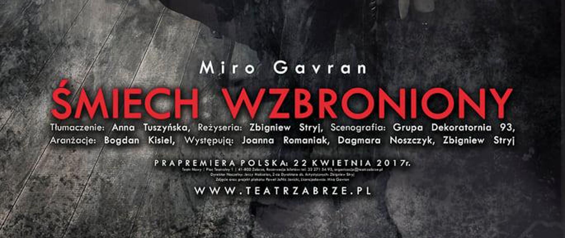 plakat spektaklu - przedstawia trzech aktorów